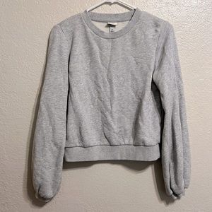 A New Day Gray Crop Crewneck Sweatshirt